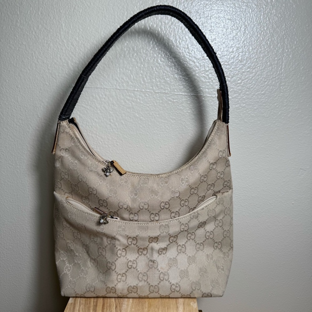 Gucci Brown Hobo Bag with Signature Monogram